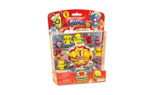 SuperZings- Rivals of Kaboom Blíster con 10 figuras, Color surtido (Magic Box Int Toys SZ1P1300)