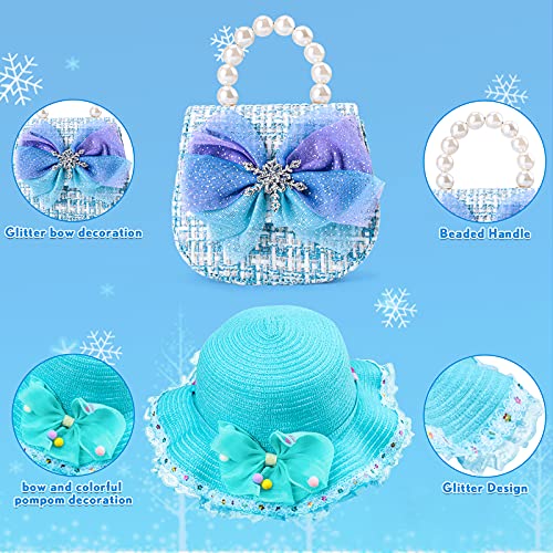 Tacobear Princesa Disfraz Joyas Accesorios Frozen Kit de Maquillaje Niñas con Zapatos Princesa Corona Bolso Sombrero Tutu Princesa Joyas Juguete de Maquillaje Regalo para Niñas 3 4 5 6 7 8 9 años