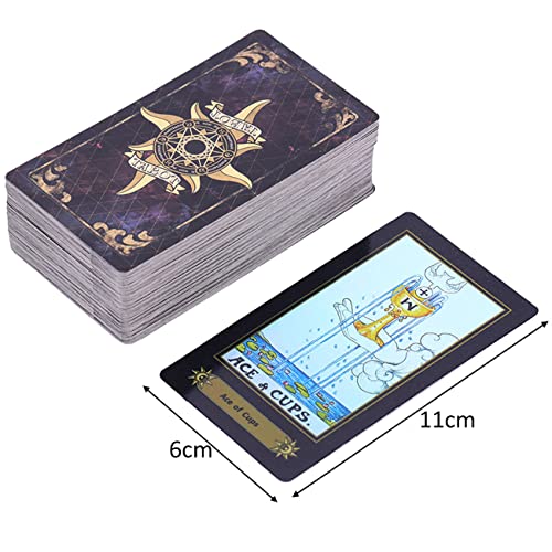Tarot Cards,Juego de cartas del tarot para principiantes,Vintage 78 Tarjetas Rider Waite,herramienta de adivinación con efecto arcoíris Rider Waite en caja colorida(English Edition)