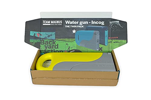 Team Magnus Incog - Pistola de Agua (Set 2 Pistolas - Gris/Amarillo)