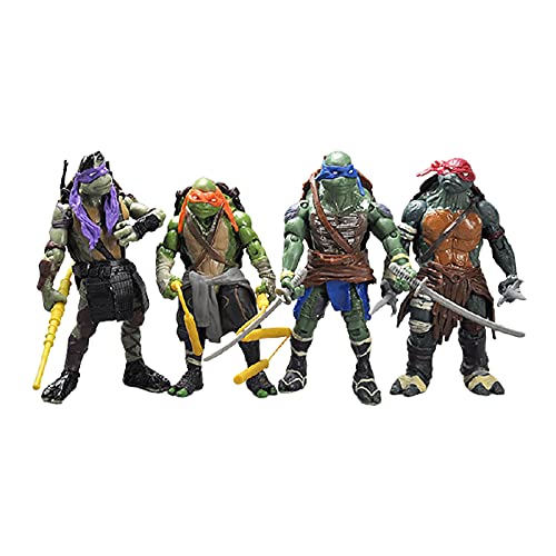 TFP Figuras de Acción 4PCS Adolescentes Mutantes Ninja Tortugas Modelo De Personaje De Acción PVC Adornos Decorativos Juguete Coleccionable OneSize