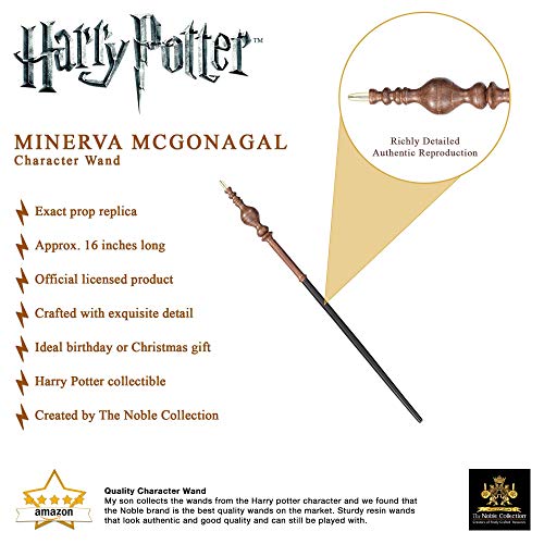 The Noble Collection Proffesor Minerva McGonagall Varita de personaje