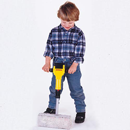 Theo Klein 8405 Martillo neumático Bosch, Movimiento ascendente y descendente de la broca a pilas, Con sonido del motor y luz intermitente, Medidas: 28 cm x 7 cm x 50 cm,