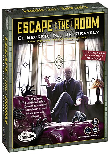 ThinkFun 76311, Escape The Room: Dr. Gravely, Juego de mesa, Versión en Español, 3-8 Jugadores, Edad Recomendada 13+