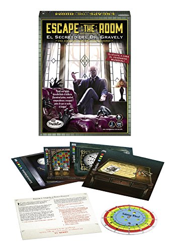 ThinkFun 76311, Escape The Room: Dr. Gravely, Juego de mesa, Versión en Español, 3-8 Jugadores, Edad Recomendada 13+