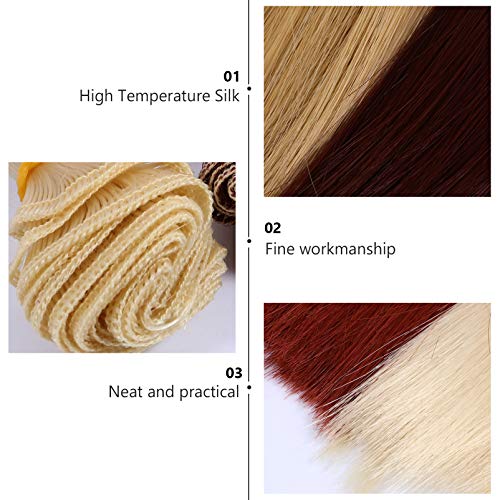 Tomaibaby Pelo Recto de Muñeca 6 Piezas Pelucas de Muñeca Artesanal Pelo de Muñeca Muñecas Y Accesorios de Moda para Niños Niñas Fabricación de Muñecas Arte Y Manualidades de Bricolaje