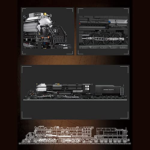 TopBau Técnica Retro BIGBOY Bloques de construcción de vapor, 1608 piezas, juego de tren de mercancías compatible con Lego City
