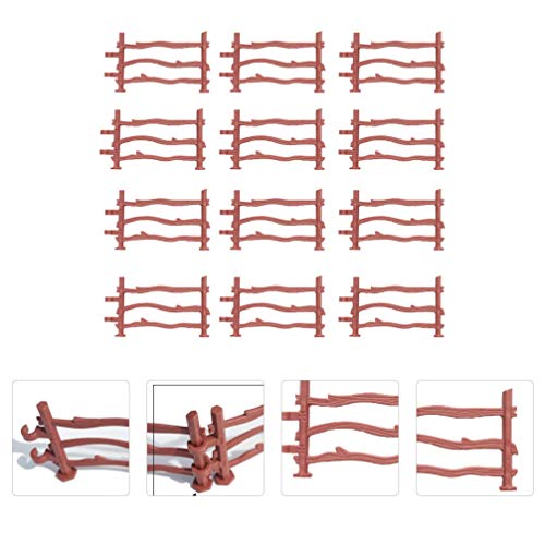 TOYANDONA 60 Unids Corral Accesorios de Panel de Cercado Conjunto de Paneles de Cerca de Plástico Juguete de Cerca para Niña Niño Juguetes de Granja