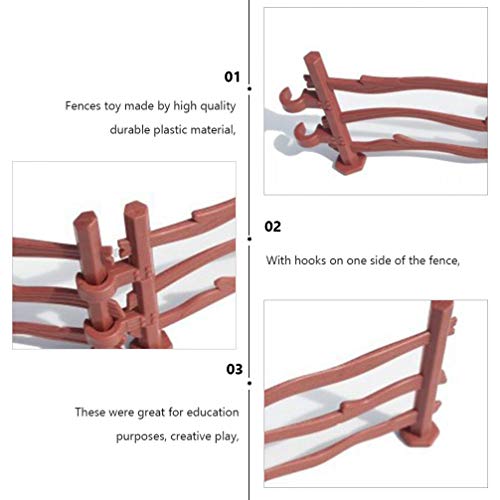 TOYANDONA 60 Unids Corral Accesorios de Panel de Cercado Conjunto de Paneles de Cerca de Plástico Juguete de Cerca para Niña Niño Juguetes de Granja