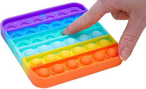 TOYLAND® Push Bubble Pop Bubble 'Pop It' Juguete sensorial Fidget - Mucho para Elegir (Arcoiris Redondo)