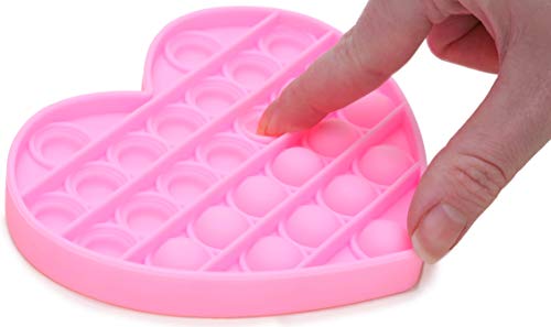 TOYLAND® Push Bubble Pop Bubble 'Pop It' Juguete sensorial Fidget - Mucho para Elegir (Corazon Rosa)