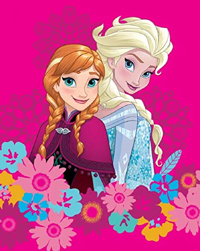 Trendstern ® Manta de forro polar, diseño de Frozen Anna y Elsa (variante 12, 100 x 140 cm)