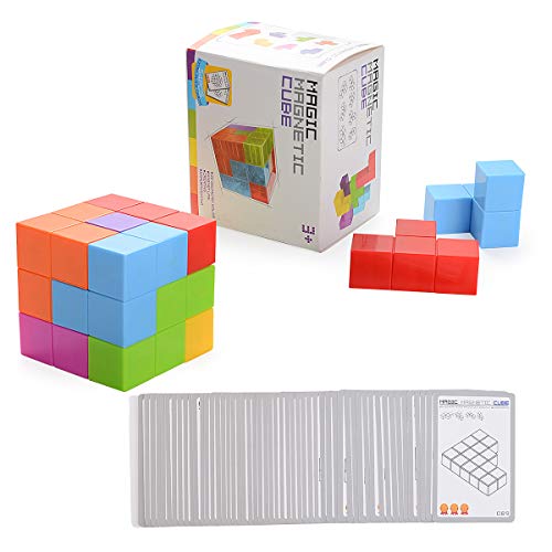 Ulikey Magic Cube Puzzle, Bloques de Construcción Cubo Juguetes Educativos, Cubo Rompecabezas Velocidad Juguete para Niños Juego de Entrenamiento Cerebral