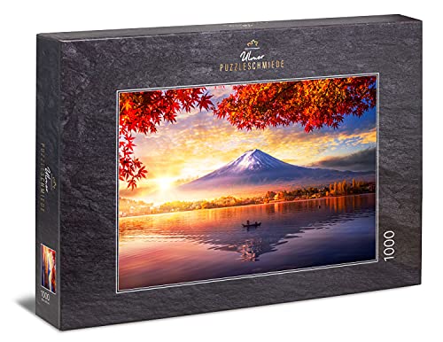Ulmer Puzzleschmiede - Puzzle "Fujijama": Puzzle de 1000 piezas - El monte Fujijama en el reflejo del lago Kawaguchiko