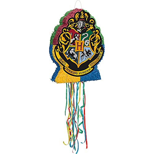 Unique Party- Drum Pull Pinata Logo | 1 Pc. Piñata de Tambor | Logotipo de Harry Potter | 1 Pieza, Multicolor (66136)