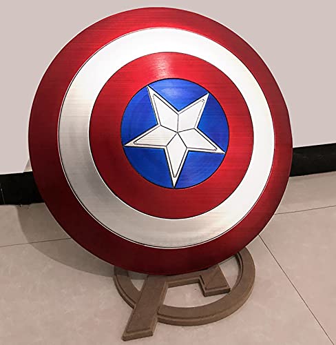Vengadores Marvel Escudo Capitan America Adulto y NiñOs 1 à 1 Material ABS, Accesorios de Cosplay para DecoracióN de Pared de Bar, 60CM A