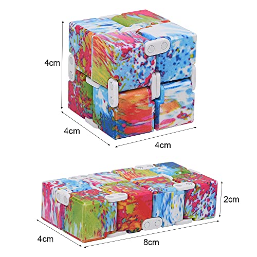 Vicloon Infinity Cube Fidget Toy, Cube Durable Exquisito, Juguete de Descompresión Educativo para Alivia el Estrés, TDAH Adicción y la Ansiedad Finger Toy para Adultos y Niños