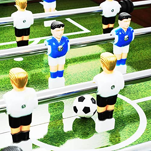vidaXL Futbolín de Acero 60 kg 140x74,5x87,5 cm Marrón Equipos Juegos Interior