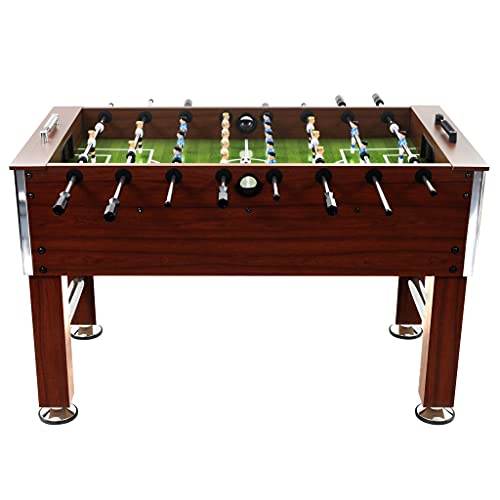 vidaXL Futbolín de Acero 60 kg 140x74,5x87,5 cm Marrón Equipos Juegos Interior