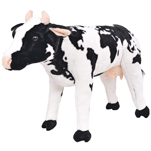 vidaXL Vaca de Peluche Grande de Pie Talla XXL Animal de Juguete Vaquita Niños
