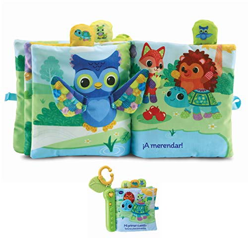 VTech-123-536922 Mi Primer Cuento (Texturas Y Descubrimiento). Libro Tela Interactivo bebé +3 Meses, Color (3480-536922)