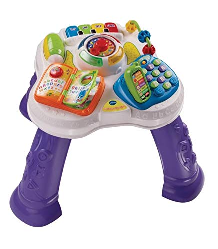 VTech Baby - Mesita parlanchina 2 en 1, mesa de actividades infantil con panel interactivo de actividades extraíble (80-148022)