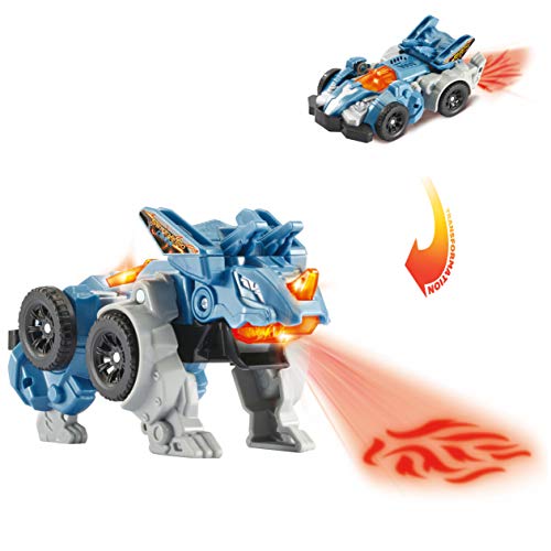 VTech Switch&Go Dinos, Pincho el tricerátops, Dinosaurio Que se transforma en vehículo, Juguete para niños +3 años, Versión ESP (3480-542922), Color