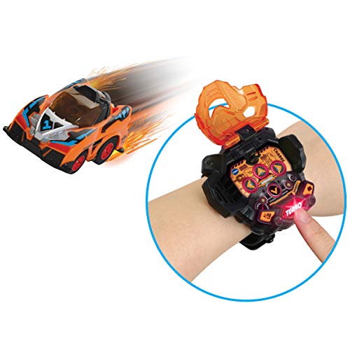 VTech Turbo Force Racers Circuito de Carreras, Pista de Acrobacias para los Coches Teledirigidos, Incluye 1 Coche Control Remoto + Mando Turbocontrol, Multicolor (3480-517522) , color/modelo surtido