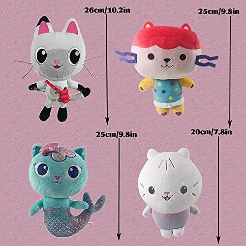 VYGkfYO Gabby Dollhouse Cat Plush, Pandy Cat Toy/Pandy Paws/Mercat/Baby Box Doll Animales De Peluche Suaves para Los FanáTicos De La Historieta Favor PandyPawsCat