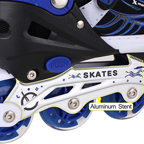 Weskate Patines en Linea Ajustables para Niña Niño Patines Linea con Todas Las Ruedas iluminadas Patines Niña para Exteriores e Interiores