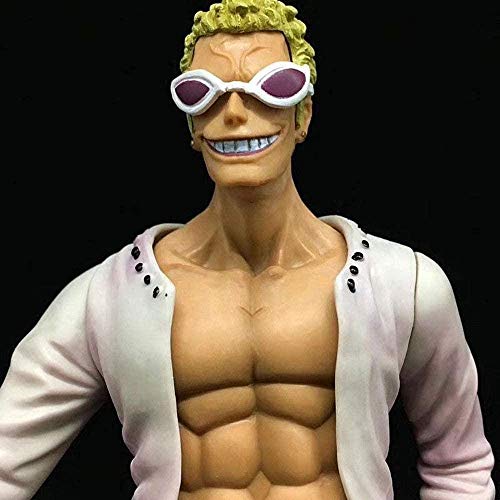 WMYATING Realista y Divertido Anime Figuras One Piece Chibukai Ichiban Apreciación Blanco Paño Doflamingo EDICIÓN PREMIUMA Caja DE Juego Modelo MODELA Estatua Muñeca Escultura Altura 28 cm