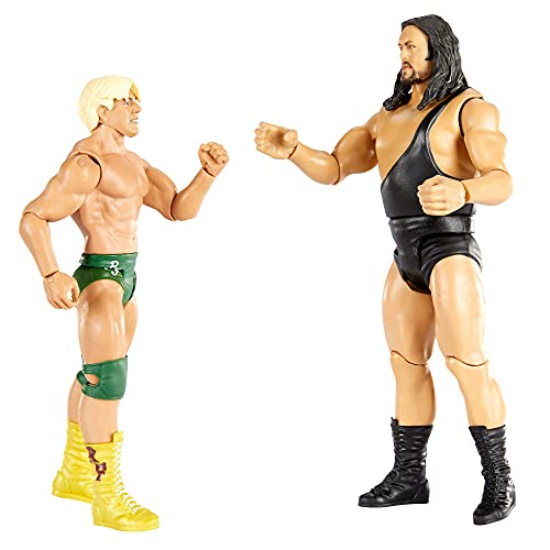 WWE Serie Campeonato Pack 2 figuras El Gigante y Ric Flair, muñecos articulados de juguete con accesorios (Mattel GVJ18)