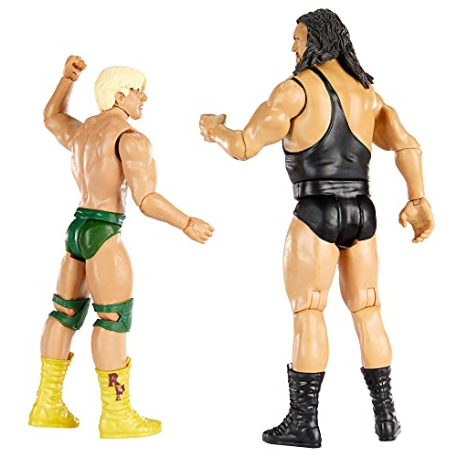 WWE Serie Campeonato Pack 2 figuras El Gigante y Ric Flair, muñecos articulados de juguete con accesorios (Mattel GVJ18)