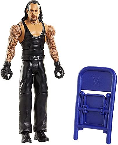 WWE Wrekkin El Enterrador (Undertaker) destroza rivales, muñeco articulado de juguete con silla (Mattel GVJ39)