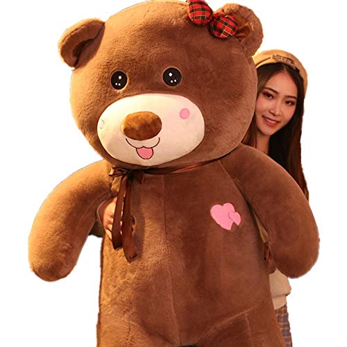 WXXW Cumpleaños Navidad Regalo Juguete Blanco O Marrón 80Cm Oso De Peluche Peluche Bebes Peluche para Cumpleaños Boda San Valentín Navidad,Marrón