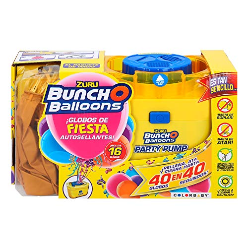 X-Shot - Hinchador eléctrico con 16 globos de fiesta autosellantes Bunch O Balloons (71889) , color/modelo surtido