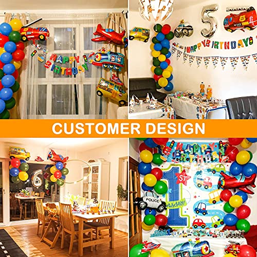 XDDIAS Compleanno Decorazioni per Feste, 59 Pezzi Traffico Articoli per Feste con 40 Lattice Palloncini, 6 Palloncini di Alluminio Ragazzo…
