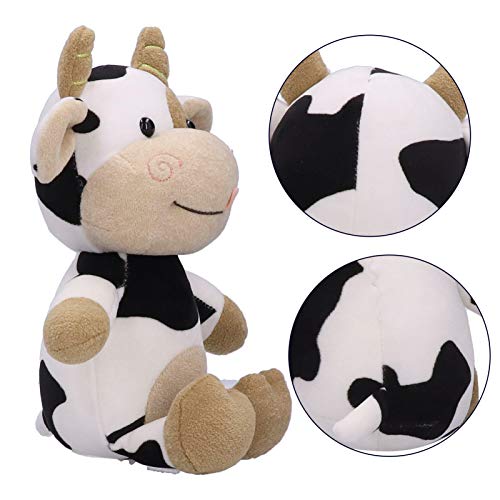 Xirfuni Peluche de Becerro, ecológico 3 tamaños Diferentes Disponibles Hermoso y práctico Juguete de Peluche de Vaca, Seguro para niños Regalo de cumpleaños Niños y niñas(40cm)