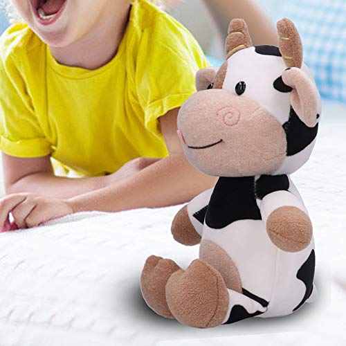Xirfuni Peluche de Becerro, ecológico 3 tamaños Diferentes Disponibles Hermoso y práctico Juguete de Peluche de Vaca, Seguro para niños Regalo de cumpleaños Niños y niñas(40cm)