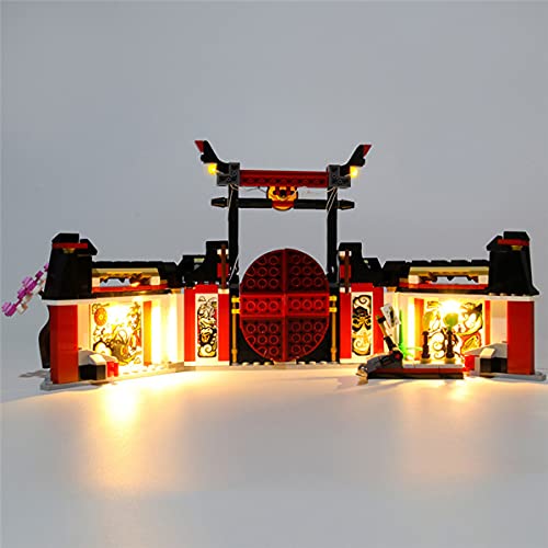 XJJY DIY USB LED Conjunto de luz para (monasterio Ninjago de Spinjitzu) Modelo de Bloques de construcción, Kit de luz Compatible con Lego 70670 (no Incluido el Modelo)