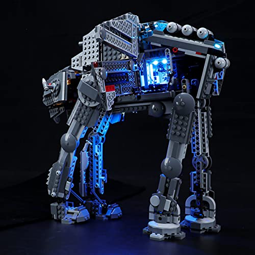 XJJY Light Set Add-On para (Star Wars First Order Heavy Assault Walker) Modelo de Bloques de construcción, Kit de luz LED Compatible con Lego 75288 (no Incluido el Modelo)