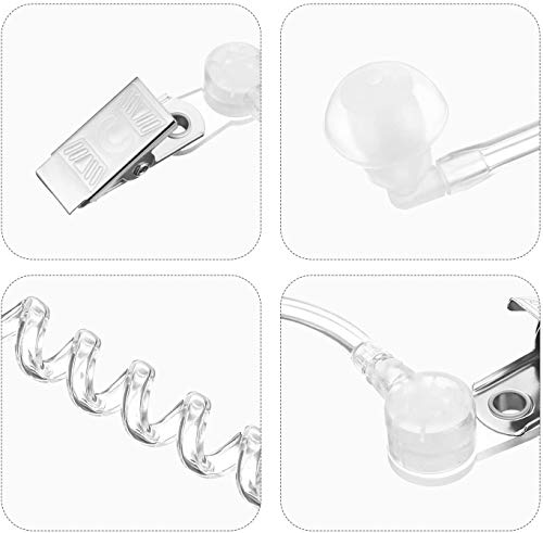 XLKJ 4 Pcs Juguete de Auriculares para Walkie, Juguete de Auriculares Espía Accesorios para Disfraces de Halloween, Juguete Auriculares de Radio Bidireccional Cosplay