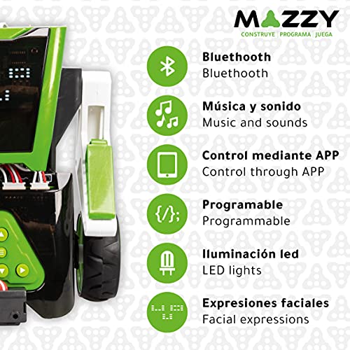 Xtrem Bots - Mazzy, Kit Robotica para Niños 8 Años O Más, Robot para Montar, Robótica Educativa, Robots Juguetes, Juguete Educativo, Juego Educativo, App Incluida