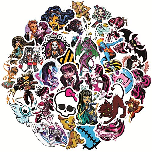 XXCKA Monster High School Animation Creative Graffiti Sticker PVC Impermeable 50 Piezas