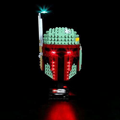 YBLOC Kit De Iluminación LED para Casco Lego 75277 Star Wars Boba Fett, Espectáculo De Luces Compatible con Lego 75277 (No Incluye El Juego Lego)