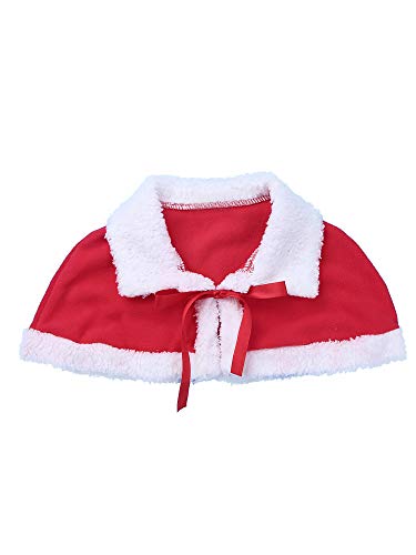 YiZYiF Disfraz Navidad Bebés Niñas Vestido Fiesta Navideña Traje Rojo de Papá Noel 3Pcs con Chaqueta Roja Gorro Conjunto de Navidad 12 Meses - 3 Años Rojo 3 Años