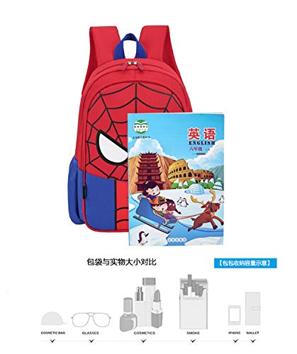 YKKJ Mochila para niños Spiderman, bolsa impermeable 3D, mochila superhéroe 3D Mochila Mochilas para niños Camping Senderismo.