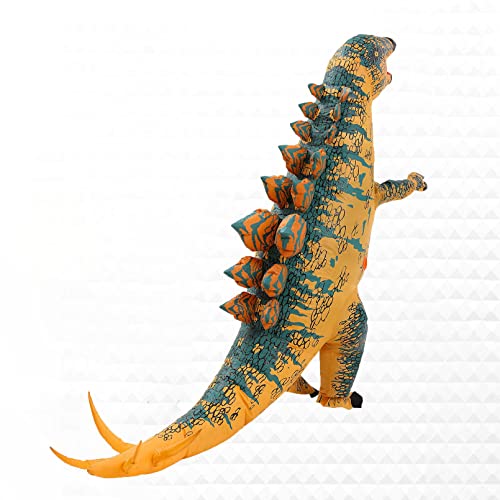 YTWD Disfraz Inflable de Stegosaurus Jurásico Air Blow Up Dinosaur Jumpsuit Fancy Dress Traje para la Fiesta de Disfraces Cosplay Impermeable y Duradero Unisex Dos tamaños para Elegir,Kids