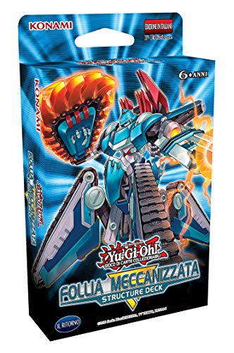 YU-GI-OH! - Trading Card Game Structure Deck Follia Mecanizada, color azul, MECHANIZED MAD