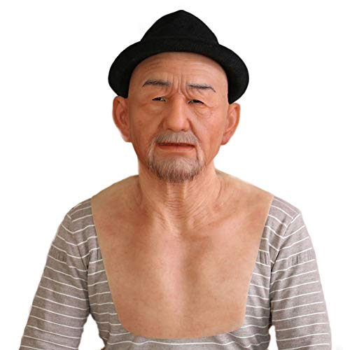 Yuewen - Máscara William de hombre mayor, hecha a mano para Halloween, cosplay, disfraces, fiestas, transformismo Nº 1 L